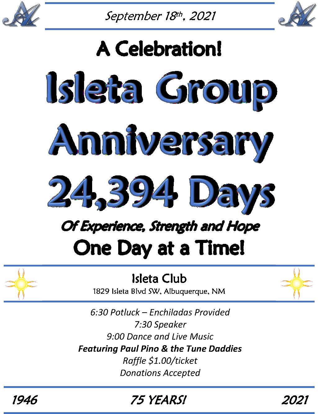 Isleta Club 75th Anniversary