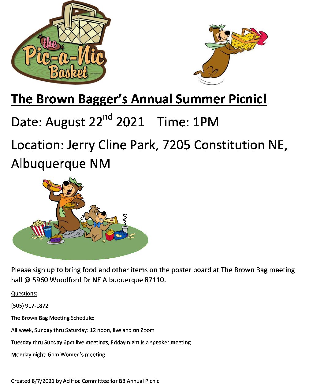 Brown Bagger’s Annual Summer Picnic