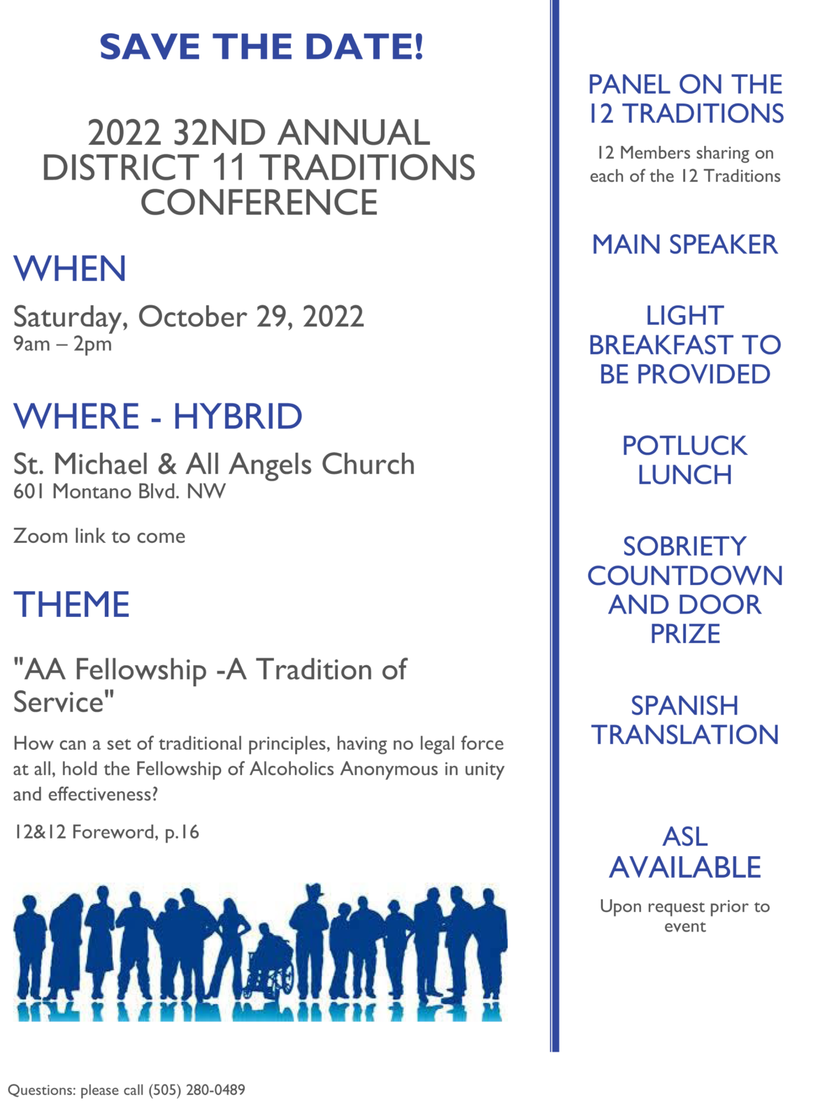Oct. 29: Save the Date! 32nd Annual District 11 Traditions Conference
